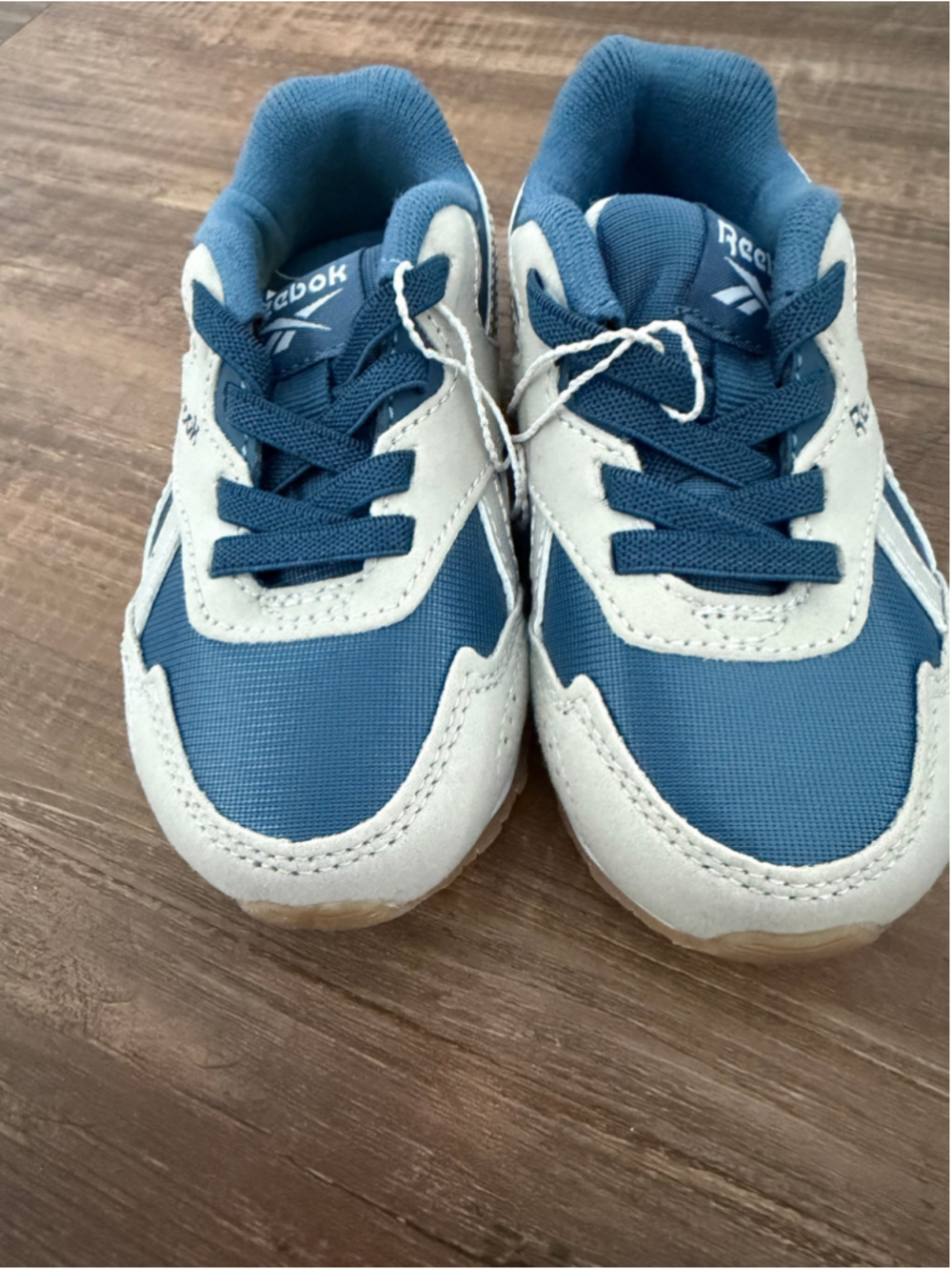 Reebok Baby Sneakers Size 6 Blue and Beige
